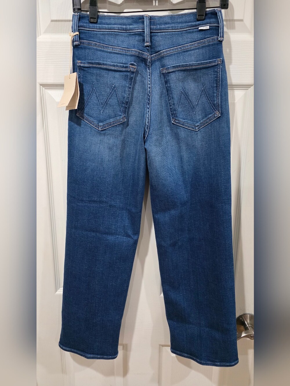 Mother the rambler zip flood high-rise wide-leg jeans - Picture 4 of 9